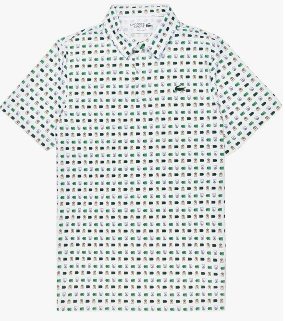 Lacoste Men's Regular Fit Golf Performance Polo Shirt Flour/Croissant, 3XL